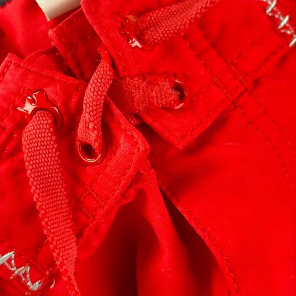 Quiksilver Board Shorts Mens 38 Red Colorblock Surf Swim Trunks Y2K